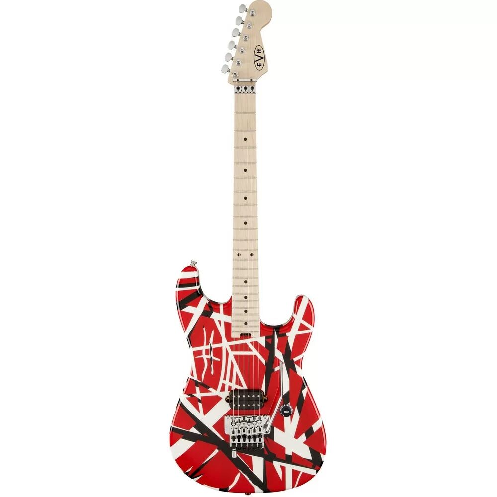 EVH Striped Series Electric Guitar - Red with Black and White Stripes (5107902503)