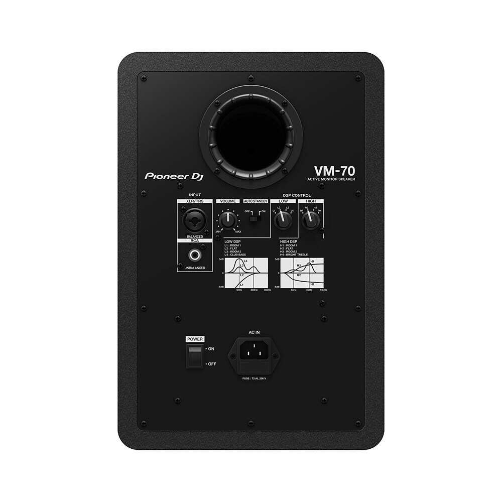 Pioneer DJ Monitor Speakers VM-70 6.5” Active Monitor Speaker (Black) - Single - Image 3