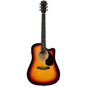 Fender Squier SA-105CE Dreadnought Cutaway Electro-Acoustic Sunburst