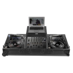 UDG Ultimate Flight Case Pioneer CDJ-2000/ 900NXS2 Black MK2 Plus (Laptop Shelf + Wheels) - U91026BL2