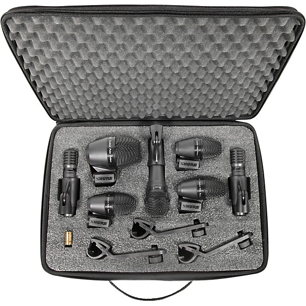 SHURE PGADRUMKIT7 7PC DRUM MIC KIT PGA52, 57, 56 (X3), 81 (X2)
