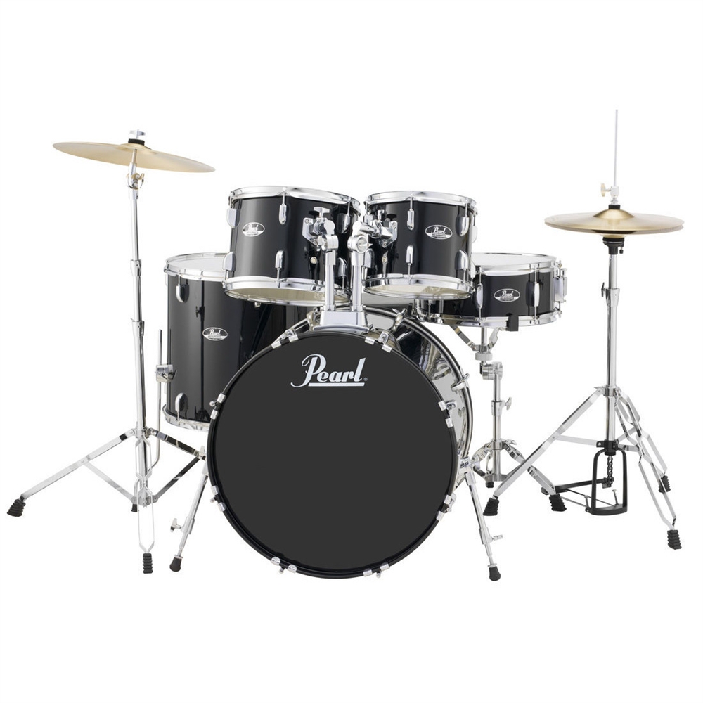 Pearl Rodeshow RS525SC/C#31 5 pcs Complete Drum Set with Cymbals – Jet Black