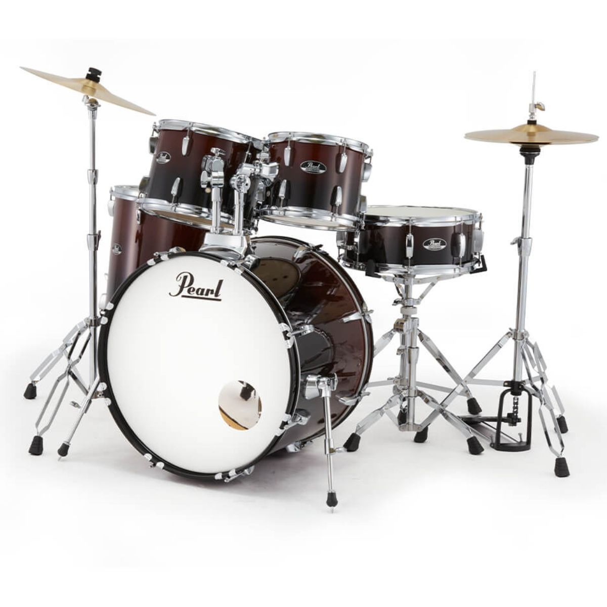 Pearl Rodeshow RS525SC/C#757 5 pcs Complete Drum Set with Cymbals – Garnet Fade Finish - Image 2