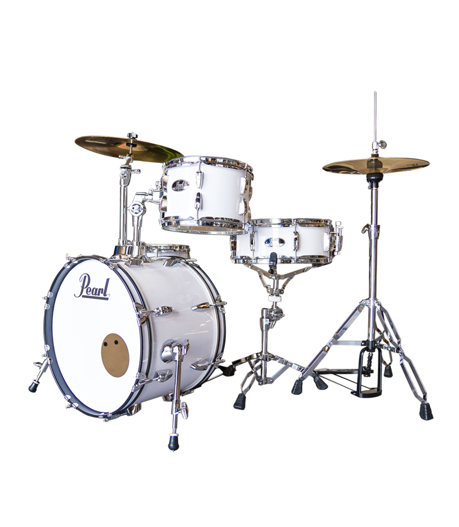 Pearl RS584C/C#33 Roadshow Drum Set 4-Piece with Cymbals and Stands – (Pure White) - Image 2