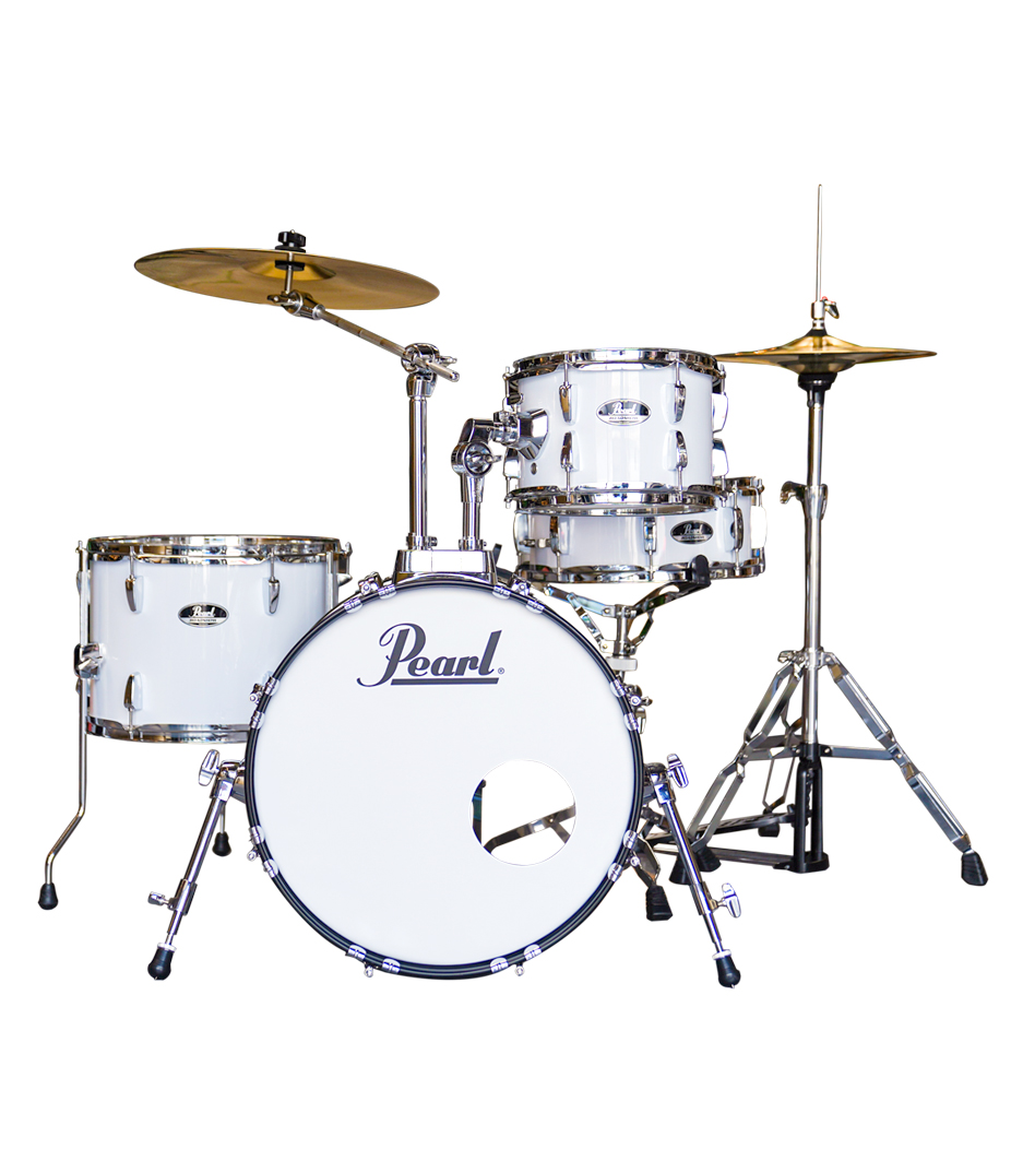 Pearl RS584C/C#33 Roadshow Drum Set 4-Piece with Cymbals and Stands – (Pure White)