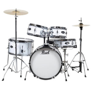 Pearl RSJ465C/C #33 Roadshow Junior 5-Pcs Drum Set with Hardware & Cymbals – (Pure White)
