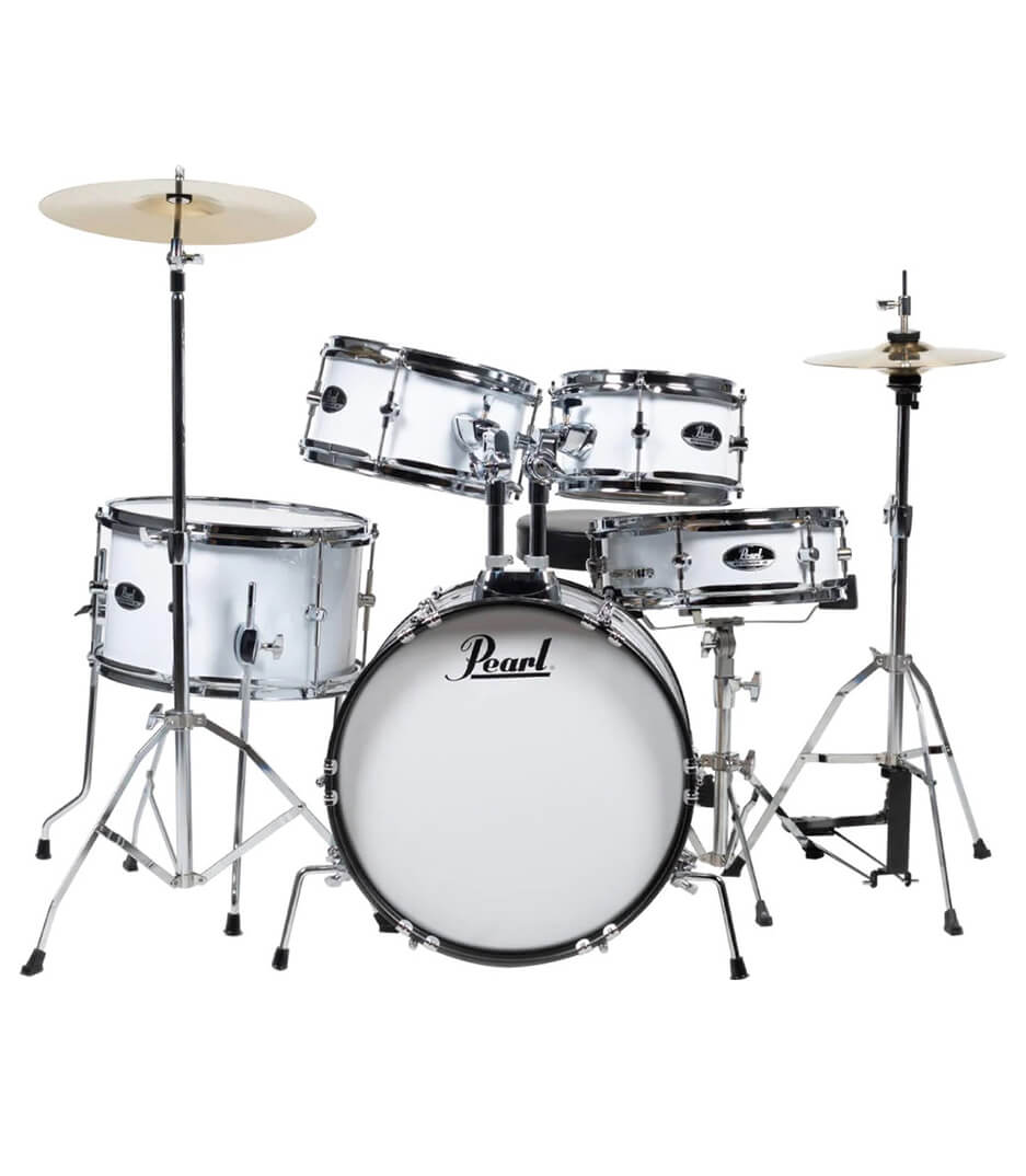 Pearl RSJ465C/C #33 Roadshow Junior 5-Pcs Drum Set with Hardware & Cymbals – (Pure White)