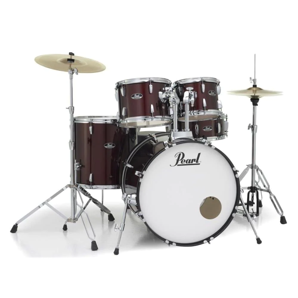 Pearl Rodeshow RS525SC/C#91 5 pcs Complete Drum Set with Cymbals – Red Wine Finish - Image 2