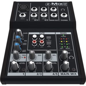 Mackie Mix5 Compact 5 Channel Analog Mixer