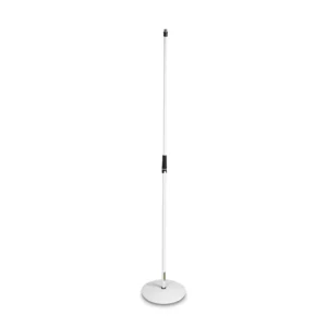 Gravity Microphone Stand with Round Base, White - GMS23W