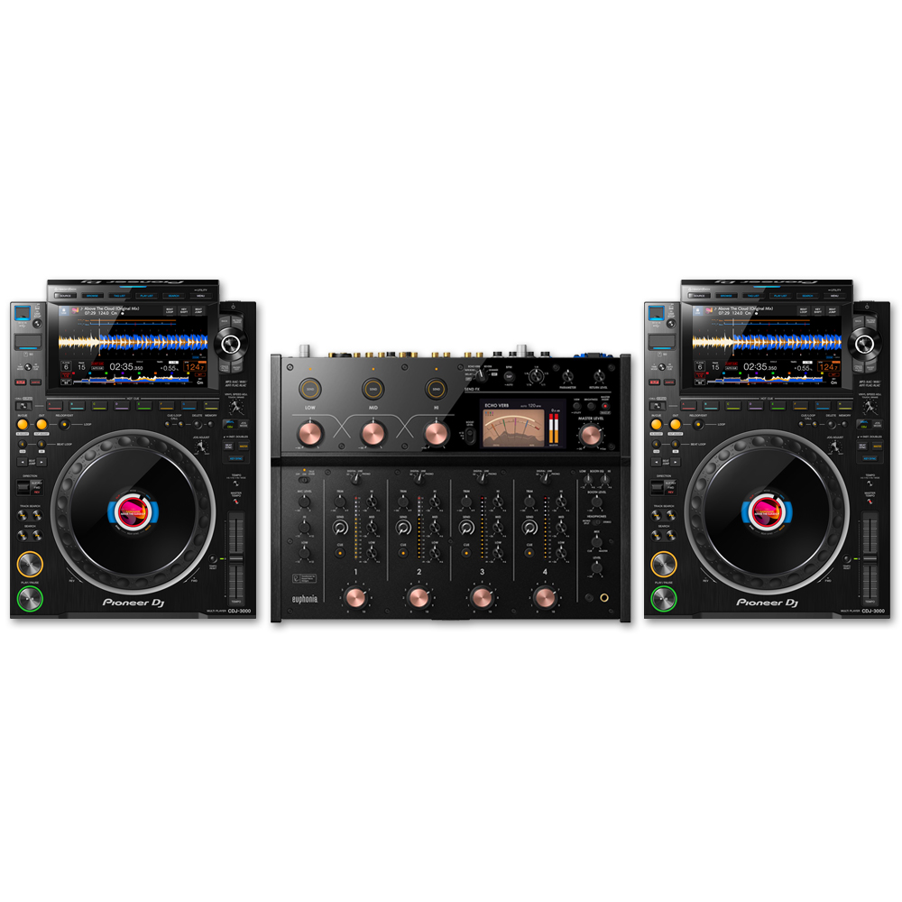 Pioneer DJ CDJ 3000 Pair And AlphaTheta Euphonia Pro DJ Bundle Techno Pioneer DJ CDJ 3000 Pair And AlphaTheta Euphonia Pro DJ Bundle Techno