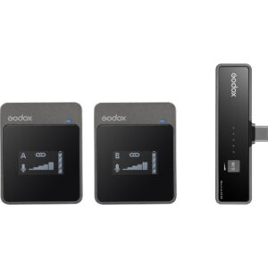 Godox 2.4GHz Wireless dual Microphone System for Type C phones