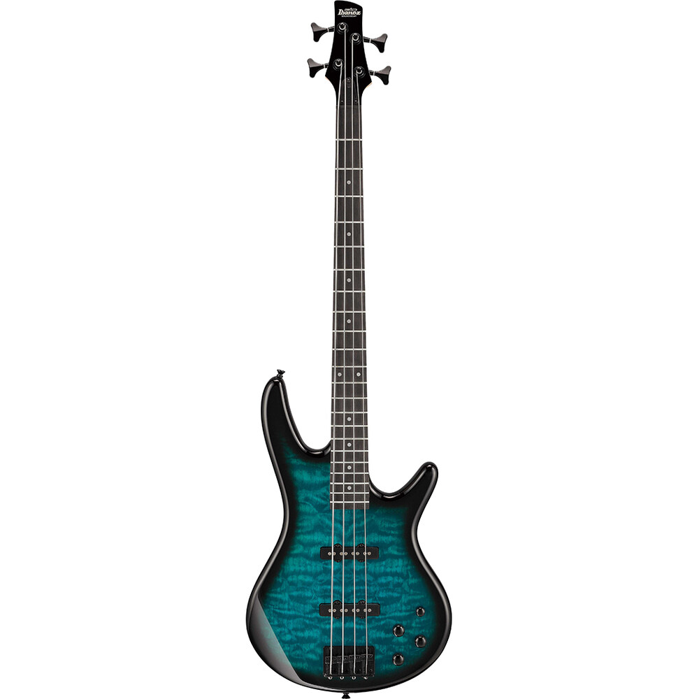Ibanez GSR280QA-TMS Gio Series 4-String Electric Bass Guitar Quilted Maple Art Grain Top In Transparent Marine Sunburst Finish - Image 3