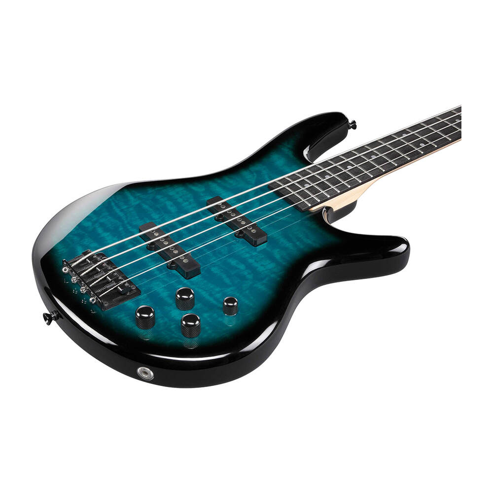 Ibanez GSR280QA-TMS Gio Series 4-String Electric Bass Guitar Quilted Maple Art Grain Top In Transparent Marine Sunburst Finish - Image 2