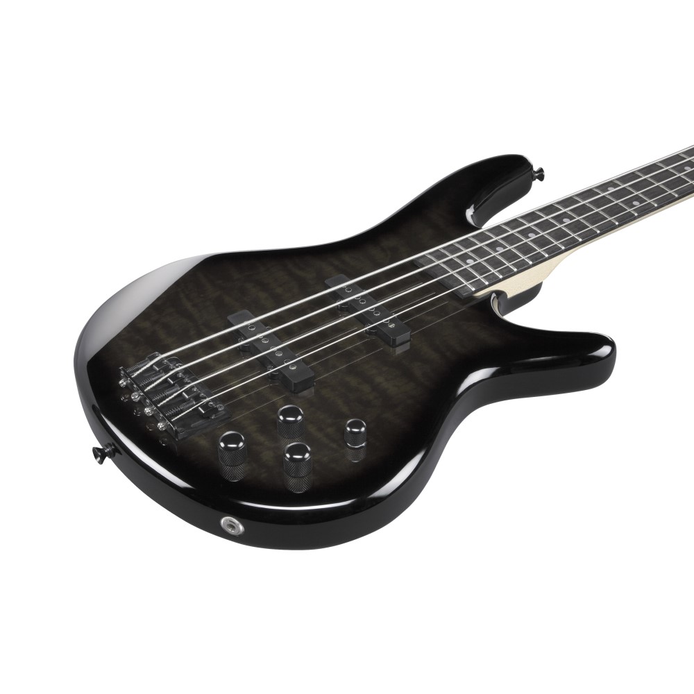 Ibanez GSR280QA-TKS Gio Series 4-String Electric Bass Guitar Quilted Maple Art Grain Top In Transparent Black Sunburst Finish - Image 3