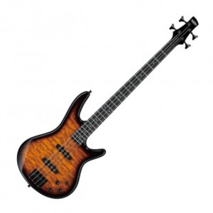 Ibanez GSR280QA-TYS Gio Series 4-String Electric Bass Guitar Quilted Maple Art Grain Top In Transparent Yellow Sunburst Finish