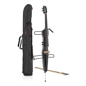 Stagg 4/4 Electric Cello with Gigbag & Bow, Black Finish