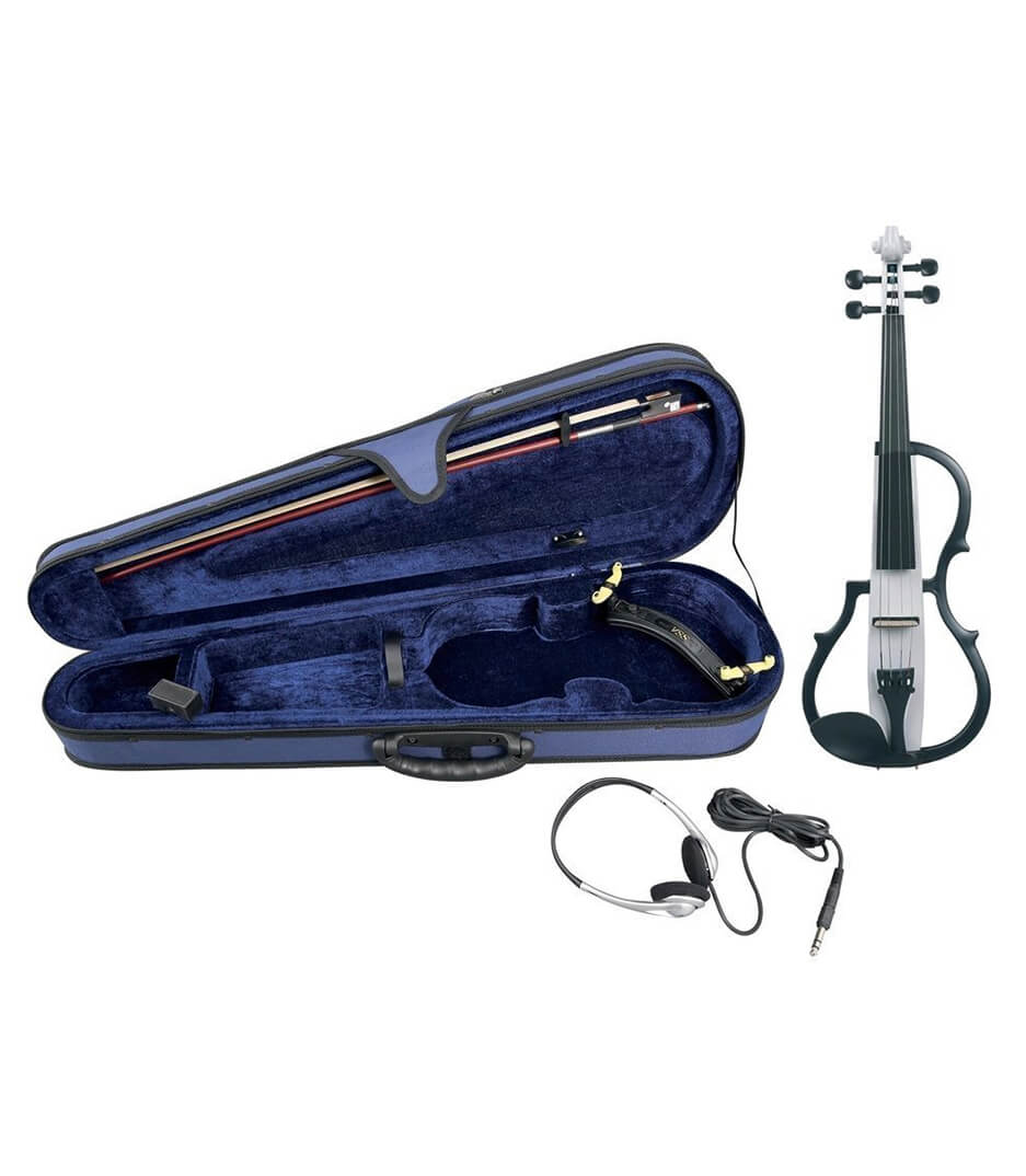 Gewa Music GS401.646 E-Violin White Finish, Including (Case, Bow, Shoulder Rest, Rosin)