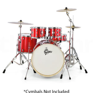 Gretsch GE4E825R Energy 5Pc Kit 7"x 10", 8" x 12", 14" x 16", 18" x 22", 5.5" x 14" Red Finish with Hardware Pack & NO Cymbals