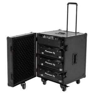 UDG Ultimate Flight Case 4 CDJ/Mixer Black Plus (Trolley & Spinner Wheels) – U91101BL