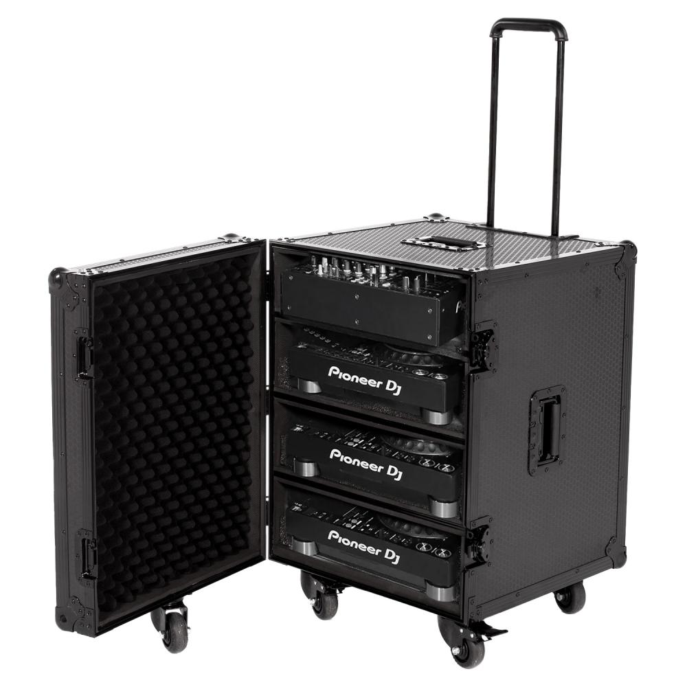 UDG Ultimate Flight Case 4 CDJ/Mixer Black Plus (Trolley & Spinner Wheels) – U91101BL