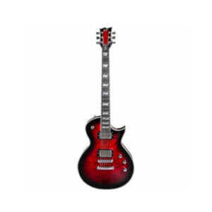 ESP EECCTMLQMRB Eclipse Custom Shop Electric Guitar Liquid Metal Red Burst Finish Including ESP Hard Case