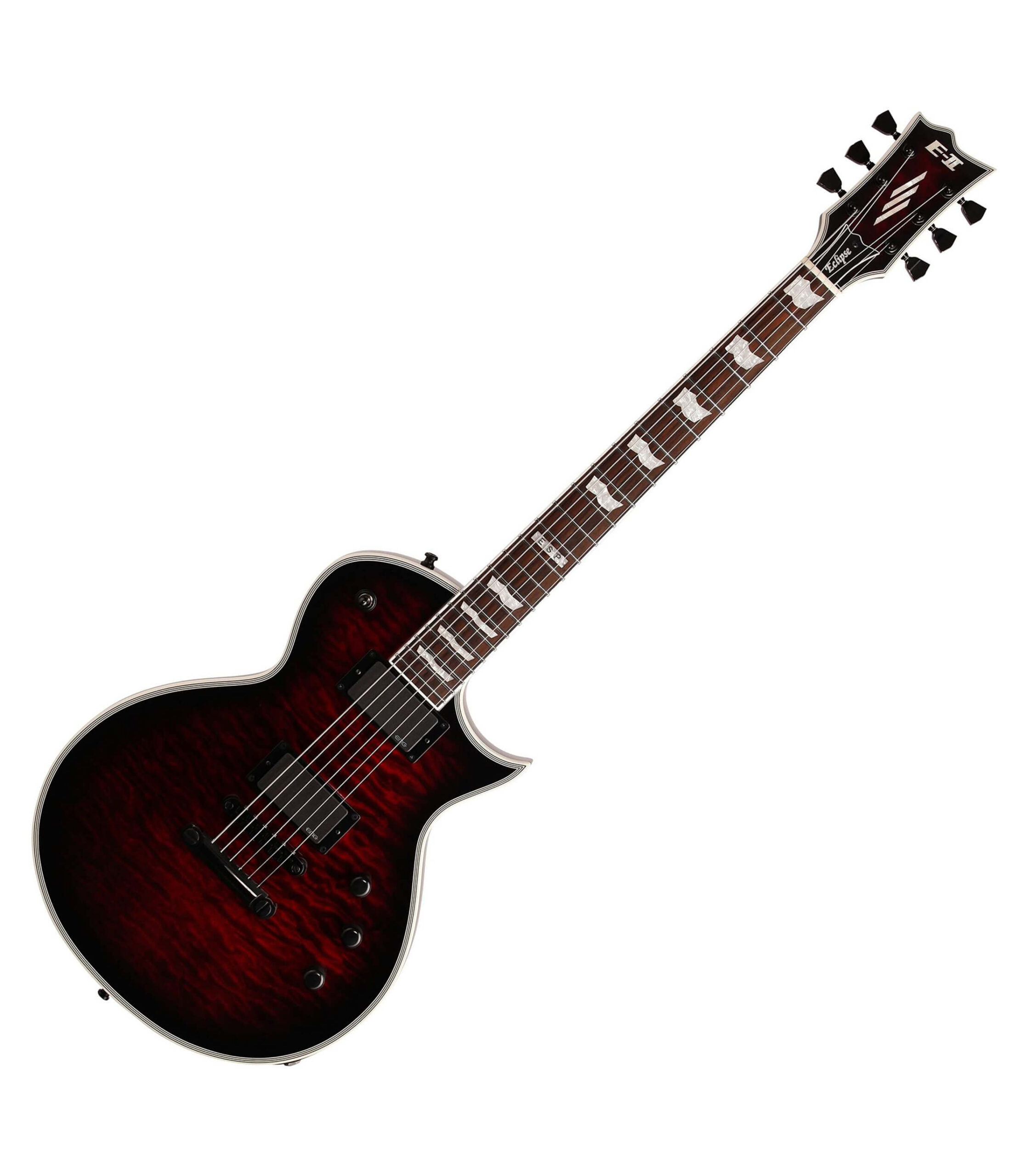ESP EIIECQMSTBCSBF E-II Eclipse Series Electric Guitar Quilted Maple Top See-Thru Black Cherry Sunburst Finish, Includes ESP Hard Case