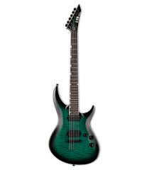 ESP LTD H3-1000 Series Electric Guitar Flamed Maple Black Turquoise Finish