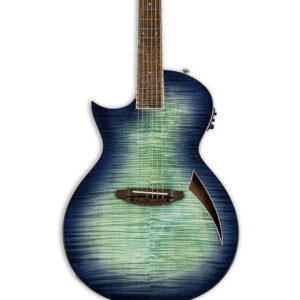 ESP LTD TL-6 Thinline Left Handed Acoustic Guitar, Aqua Marine Burst Finish