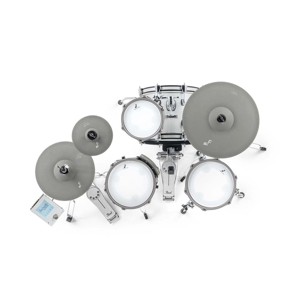 EFNOTE E Mini Standard 4 Pieces Electric Drum Set Includes 3 Cymbals, Snare & Cymbal Stand, White Sparkle Finish (Kick Pedal & Hi Hat Stand Not Included) - Image 3