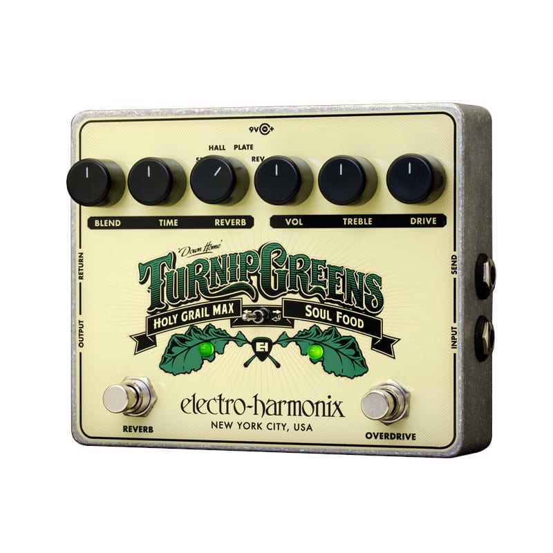 Electro Harmonix Turnip Greens Multi-Effect Combines Soul Food + Holy Grail Max Guitar Pedal