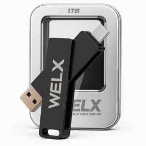 Welx Ultra Fast USB 3.2 PRO Dual C & A Type for DJ’s Black Edition - 1TB