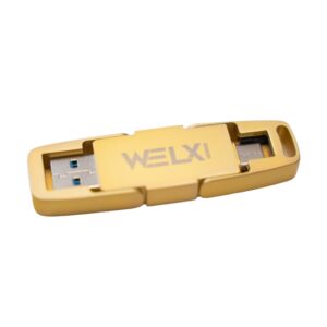 Welx Ultra Fast USB 3.2 Dual C & A Type for DJ’s Gold - 128GB