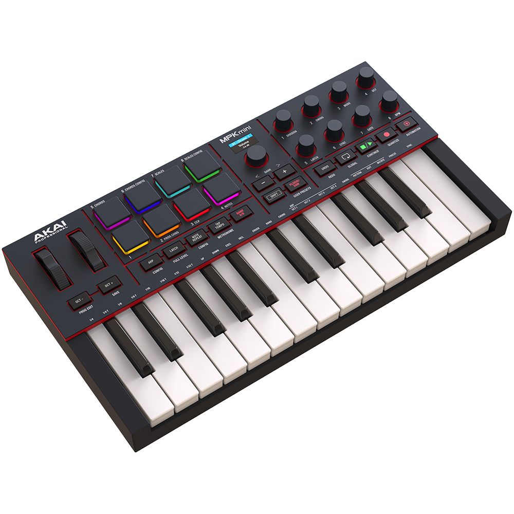 Akai MPK Mini MK4 Compact Keyboard & Pad Controller w/ Encoders & Software Black - Image 2