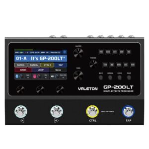 Valeton GP-200LT Multi-Effects Processor without Volume Pedal, (with 9V Power Supply)