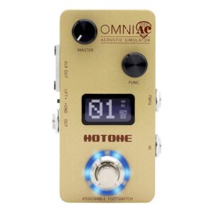 Hotone OMP-5 Acoustic Simulator Effect Pedal, (with 9V power supply)