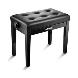Donner EC7024 Height-Adjustable Piano Bench – Black