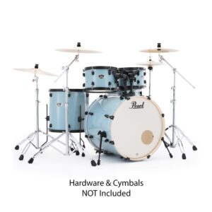 Pearl Export Standard 5-pcs Black Hardware Drums Set (22X18"B/10X07"T/12X08"T/16X16"F/14X55"S) Daphne Blue Finish (Hardware & Cymbals Not Included)