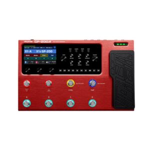 Valeton GP-200R Multi-Effects Processor Red Finish , (with 9V power supply)