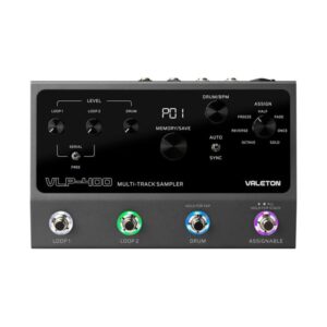 Valeton VLP-400 Multi Track Sampler, 4 Switches Includes Two Loopers and Drum Rhythm Patterns